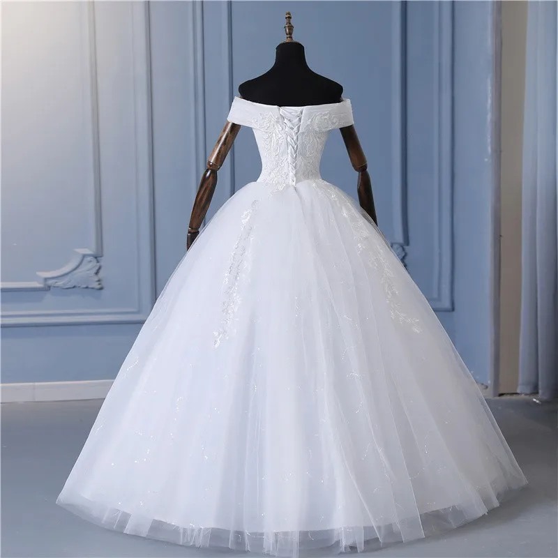 New 2024 China Off White Wedding Dress With Train Ball Gown Princess Classic Embroidery Princess Plus Szie Elegant Bridal