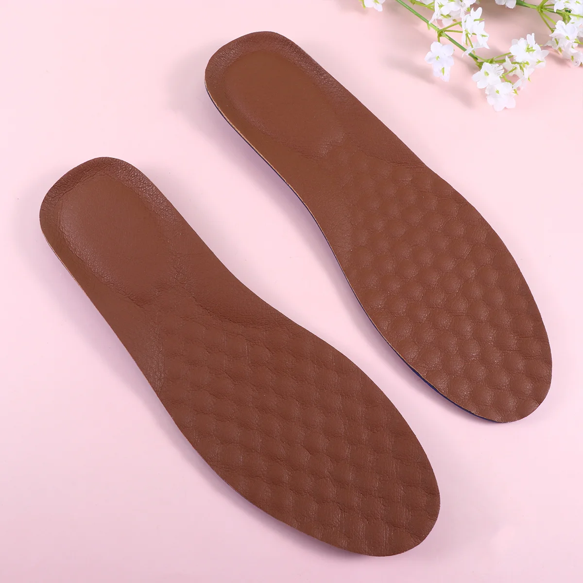 

1Pair Breathable Cow Shoe Insoles Sports Cushions Sweat Absorbing Shock Absorbing Arch Correction Foot Care Pads Size S