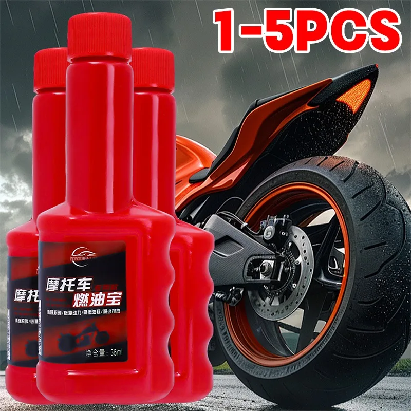 1-5pcs Motorcycle Fuel Additive Electric Scooter Oil Tank Engine Carbon Removal Cleaning Agent Fuel Treasure Combustion Improver