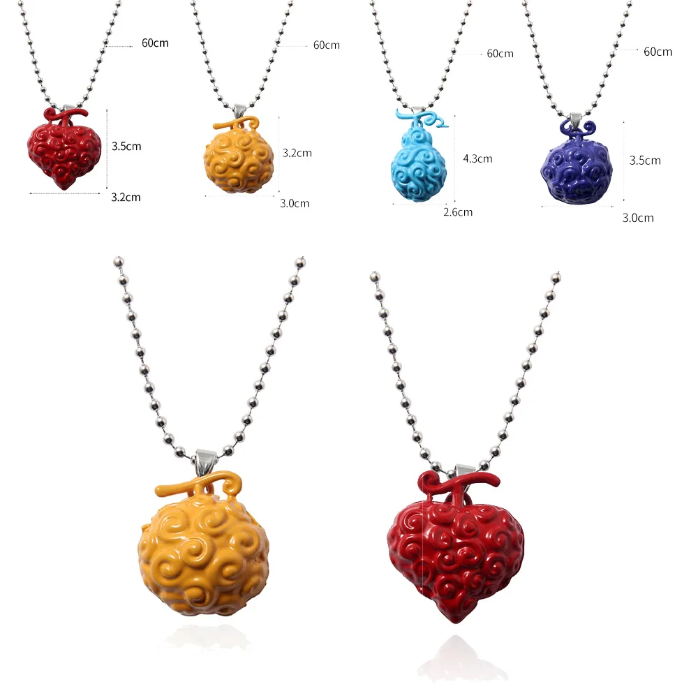 Devil Nut Neck Chain Anime Devil Fruit Cosplay Luffy Necklace Men Women Fashion Fantasy Jewelry Choker Gifts Accessories Gifts