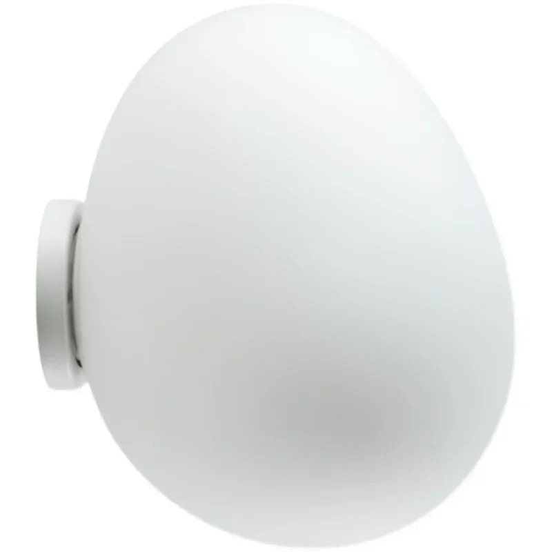 

Italian Pebble Wall Lamp Milky White Glass 15/23/32/45cm Aisle Wall Sconces for Study Living Room Bedroom Home Decoration Lights