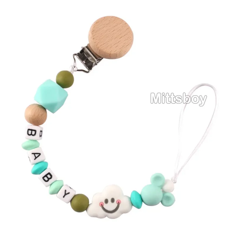 Custom Handmade Silicone Rainbow Pacifier Clip Gift