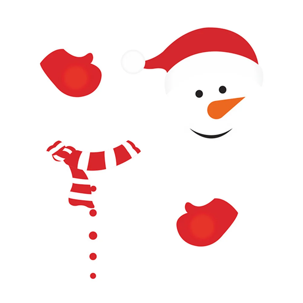 

1Set Snowman Christmas Fridge Stickers Removable Decorative Stickers for Holiday Party Decoration Refrigerator Clings Xmas