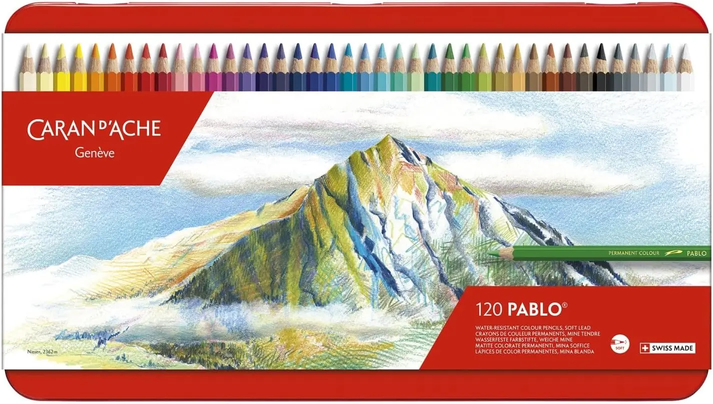 

Caran d'Ache Pablo Colored Pencil Set Of 120 Metal Box (666.420)