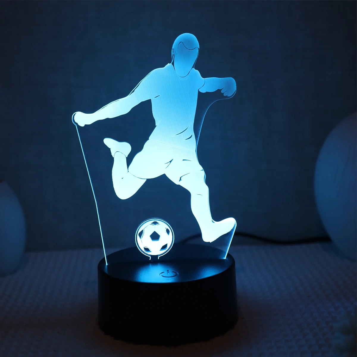 USB 3D Night Light Football Sports Atmosphere Light Colorful Touch Color Change Night Light Room Decoration Table Light