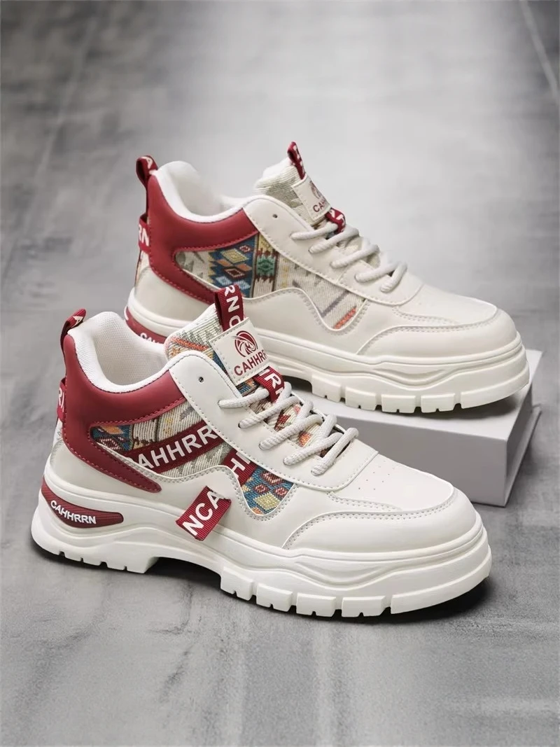 

Men's High-Top Boots Spring 2026 New Style Casual Breathable Waterproof Leather Surface Height-Increasing Work Shoes