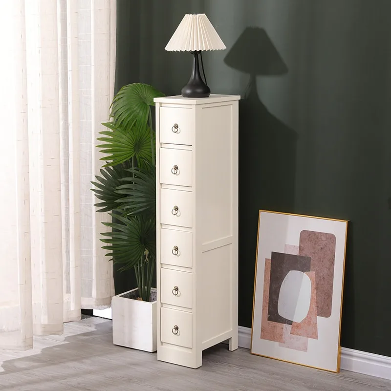 20Cm solid wood corner cabinet porch rack living room storage edge corner drawer narrow chest cabinet sub-clip gap decoration