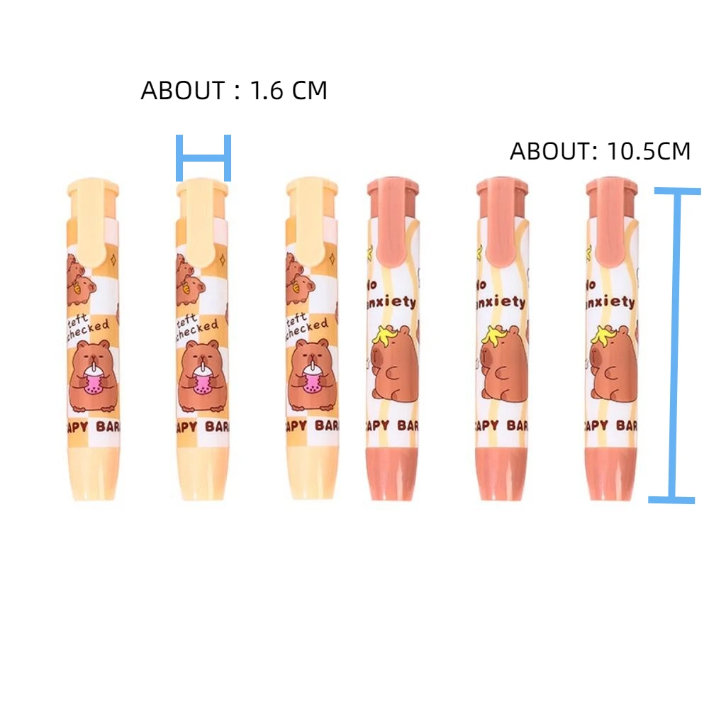 1 шт. симпатичный выдвижной ластик капибара мягкий чистый механический ластик канцелярские принадлежности давительный карандаш фотоподарок