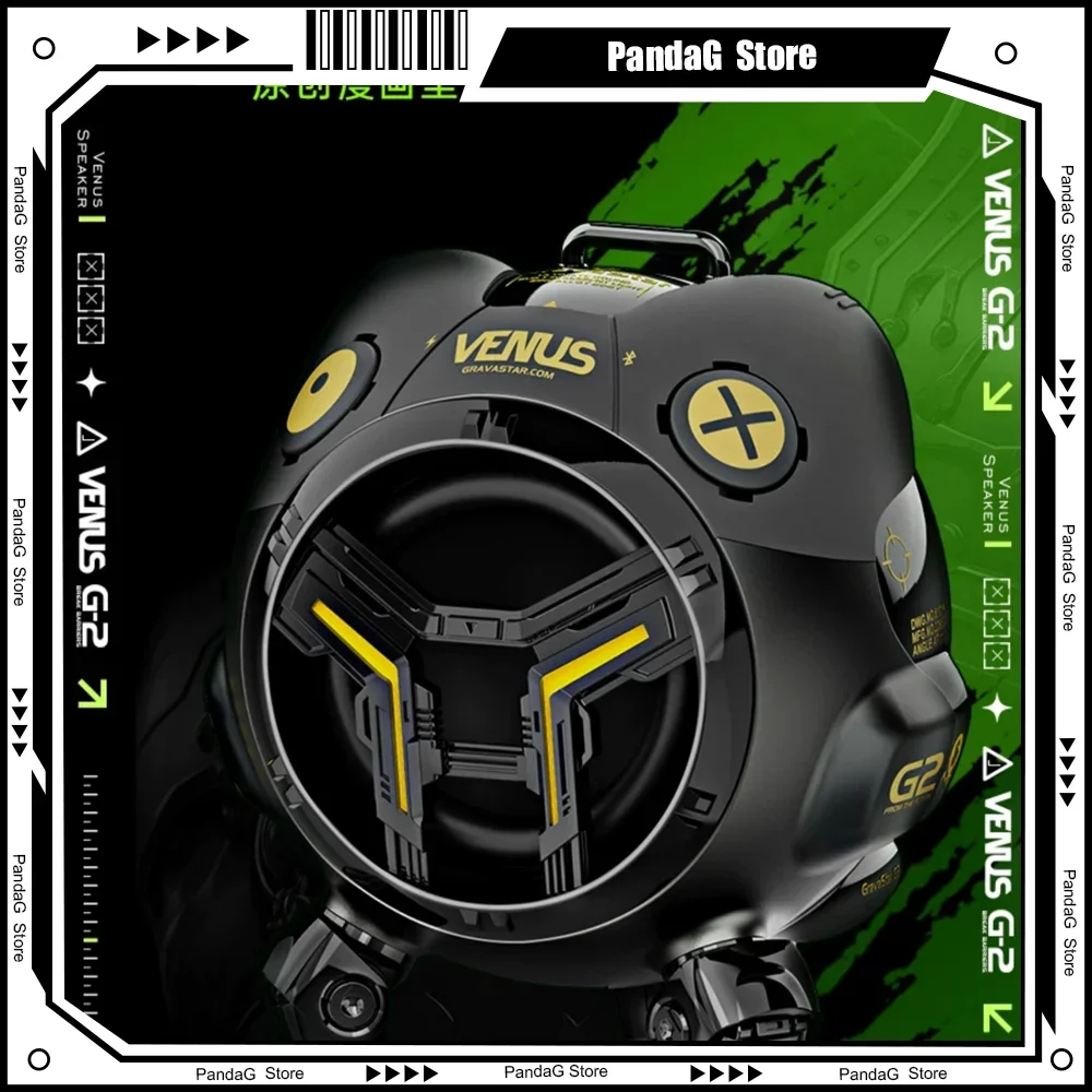 Портативная Bluetooth-Колонка GravaStar VENUS, сабвуфер для улицы в стиле ретро, металлическая звуковая панель для ПК, качественная мини-звуковая панель HIFI