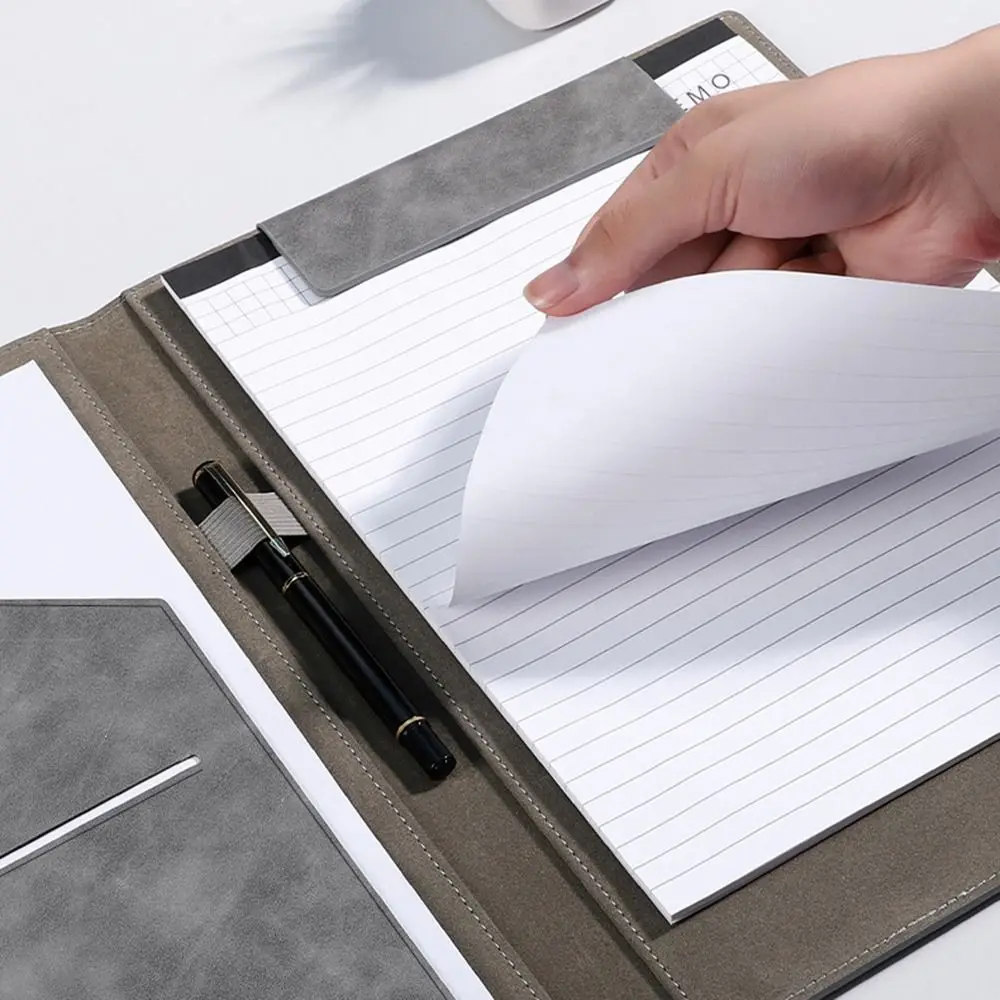 

Multifunctional A4 Conference Folder File Storage Portable Contract File Folders Simple with Magnetic Clip