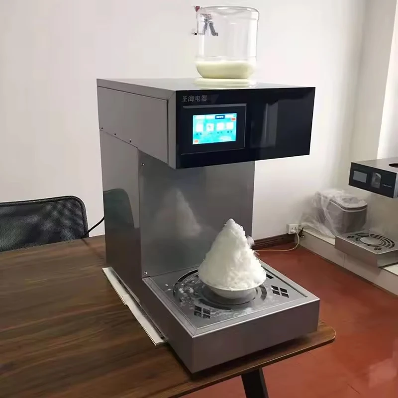 Popular Automatic Korean New Style Small Juice Milk Instant Ice Cream Maker Ice Flake Making Snow Ice Machine