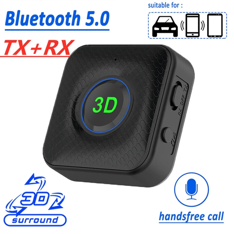 2-in-1 Bluetooth Adapter Bluetooth AUX 3D Stereo Wireless 3,5 mm Adapter für TV PC Auto Audio Lautsprecher