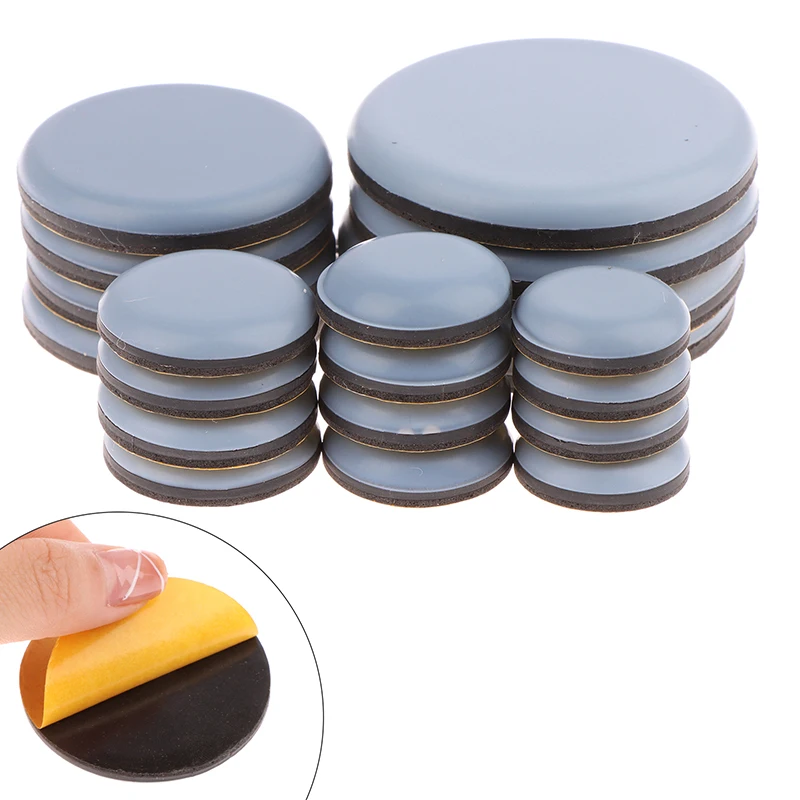 4PCS Blue Grey 19/22/25/38/45MM Circular Back Adhesive Wear-resistant Sliding Pads Kitchen Appliance Furniture Leg Foot Mats