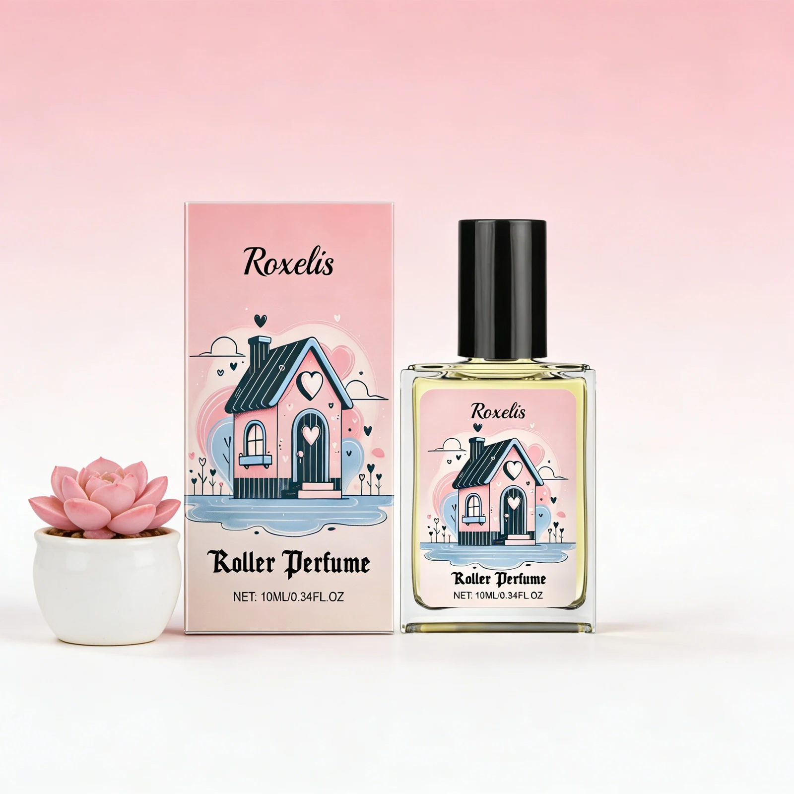 

ROXELIS10ml Perfume Oil Rollerball Long Lasting Romantic Floral Scent Portable Travel Size Light Fragrance for Women Daily