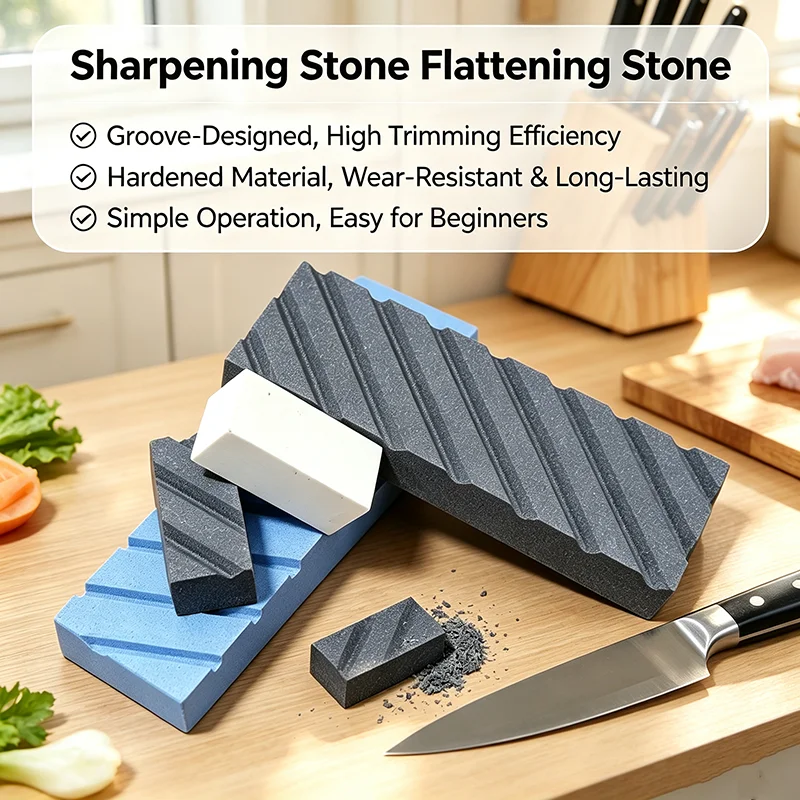 320# Sharpening Repair Stone Horizontal Stripes Water Whetstone Correction Tool for Home Kitchen Bar Knife Sharpener Accessories