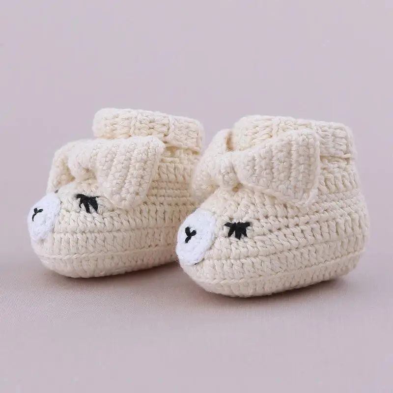 

Q22D Newborn Infant Knitted Soft Soles Booties Lovely Babies Knitted Baby Shoes