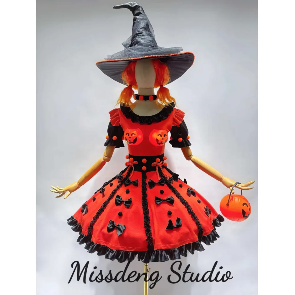 

Bar Nightclub Gogo cosplay Halloween Costume Amusement Park Commercial Performance Role Play Pumpkin DS Costume for Women