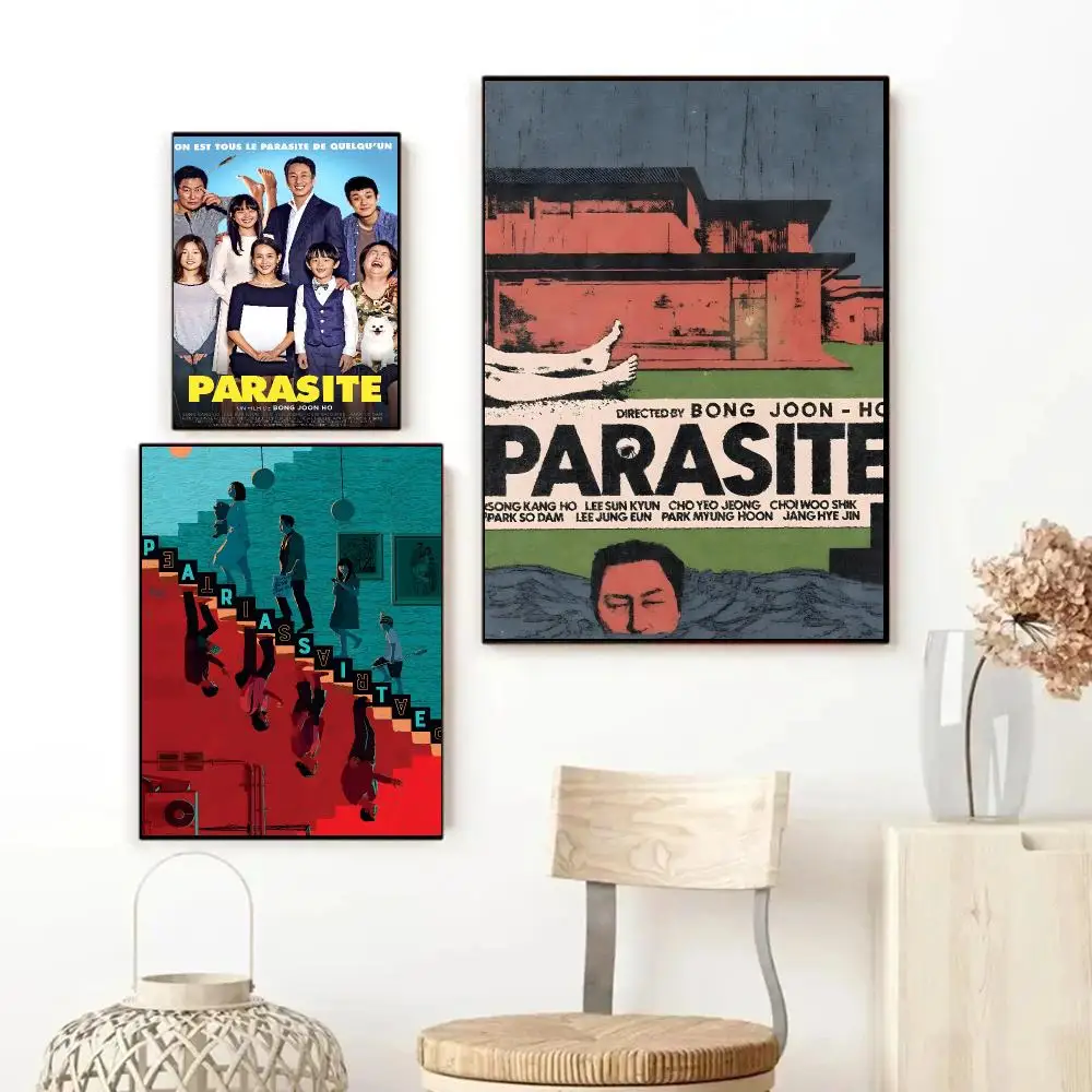 Parasite Korean Movie Social Poster Art HD Advanced Aesthetic Printing Paper Wall Art for Living Room Home Decor