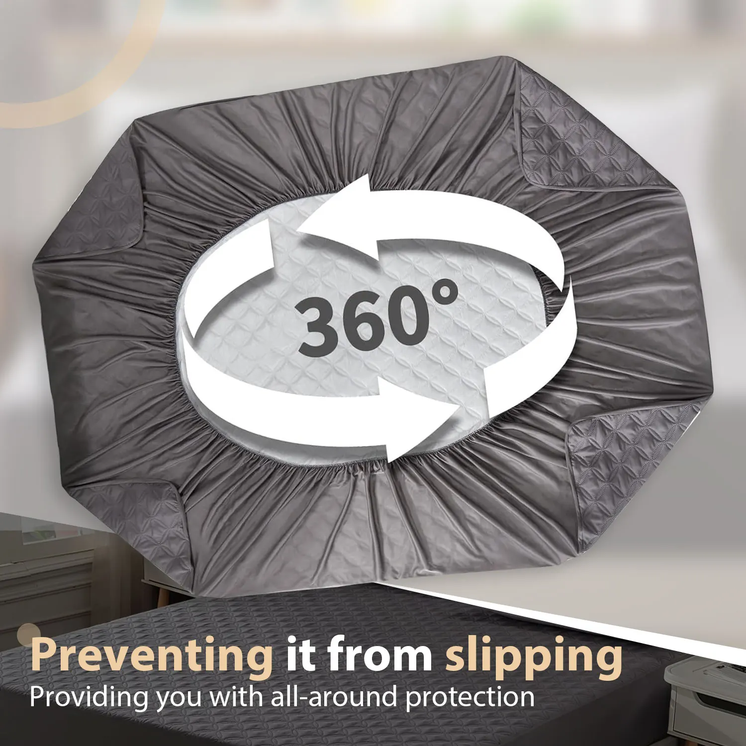 Водонепроницаемая защита для матраса, бесшумный наматрасник с глубоким карманом, мягкий дышащий грязезащитный наматрасник для кровати, моющийся