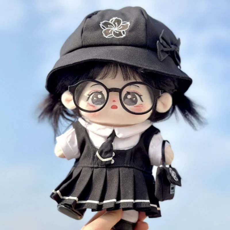 Uniforme scolaire Style Preppy Jk, chapeau, chemise, manteau, vêtements habillés, ensemble pour poupée en peluche de 20cm, Cosplay, cadeau mignon