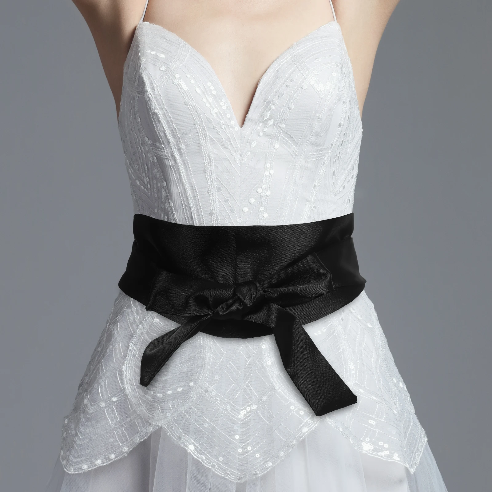 

Black Solid Color Waist Belt Ribbon Belts for Women Formal Party Dress Accessories Ladies Elegant Girdle Sash Cloth Sash