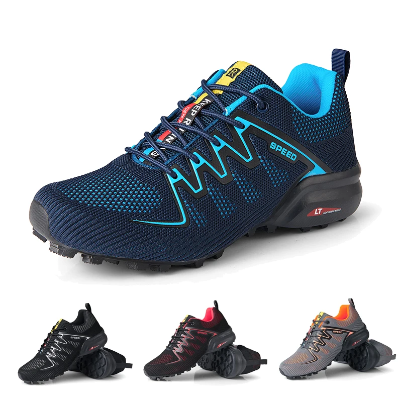 Men Outdoor Trainers Hiking Shoes Lace-up Climbing Shoes Wear-resistant Women Trekking Sneakers Walking Hunting Tactical Sneaker