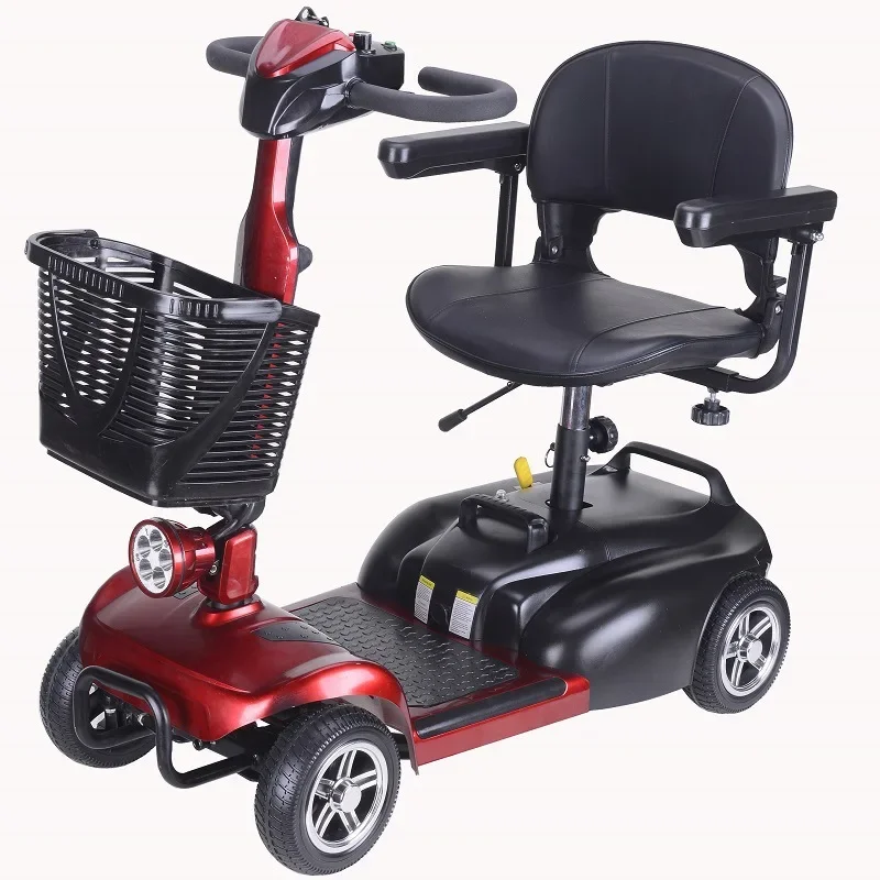 

Electromagnetic Braking Powerful Adult Mobility Led Display Foldable 4 Wheel Wheelchairs Electric Scooters