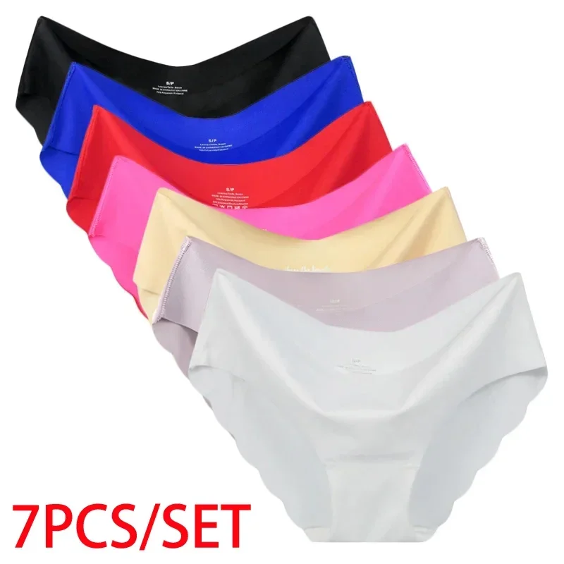 7PCS/Set S-2XL Women Seamless Ultra-thin Panties Female Underpants Sexy Comfort Panties Girls Briefs Seamless Underwear Pantys