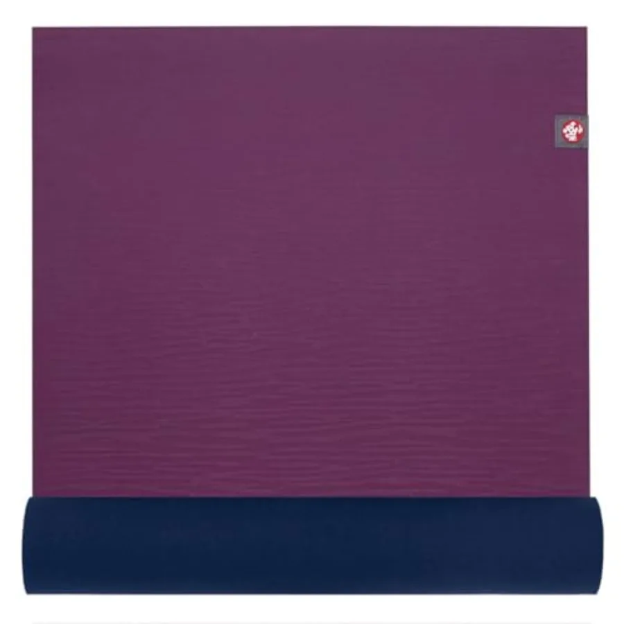 eKOLite Yoga Mat 71" - 4mm Natural Rubber Eco-Friendly Soft Textured Surface Natural Next-to-Skin Feel 71 x 24 inches Acai Midn