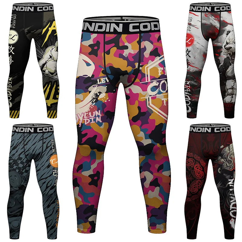 New Quick Drying Sportswear Compression Clothing Fitness Tights Workout Training Jogging Sports Trousers Compression Sport Pants