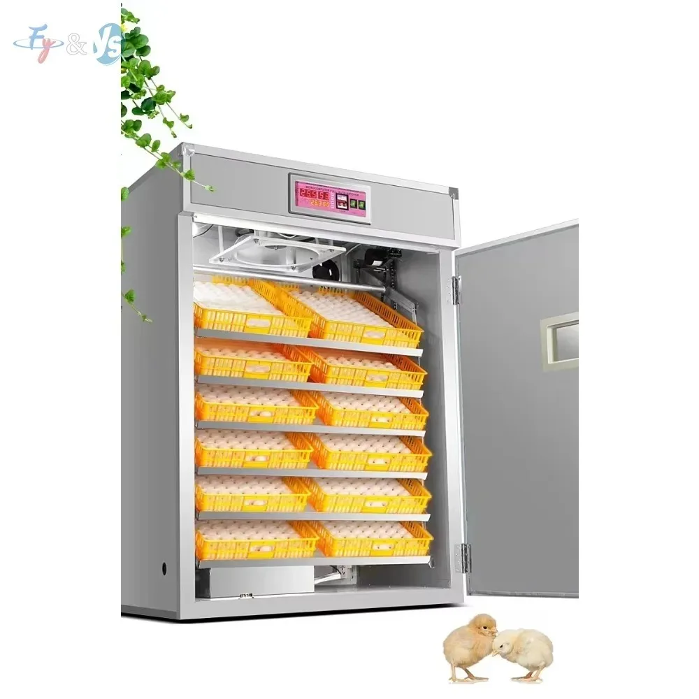 Fully Automatic Large Capacity Incubator,88 to 5280 Eggs Poultry Hatcher Machine,Commercial Egg Incubator for Chicken Duck Quail