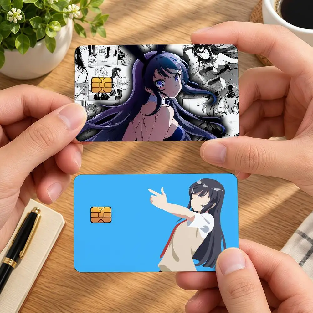 Anime R-Rascal Does Not Dream Ideal gift wrapping option credit card cover stickers original design card stickers