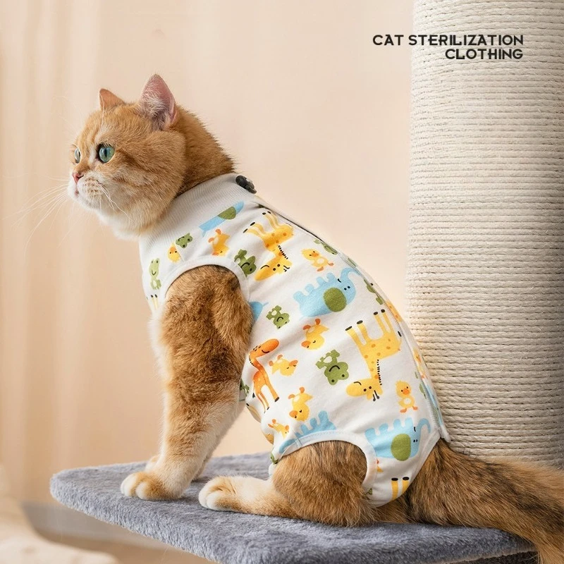 Cat Spaying Surgery Post Operative Anti-scratching Pet Physiological Pants Breathable Female Kitten Weaning Suit Pet Clothes