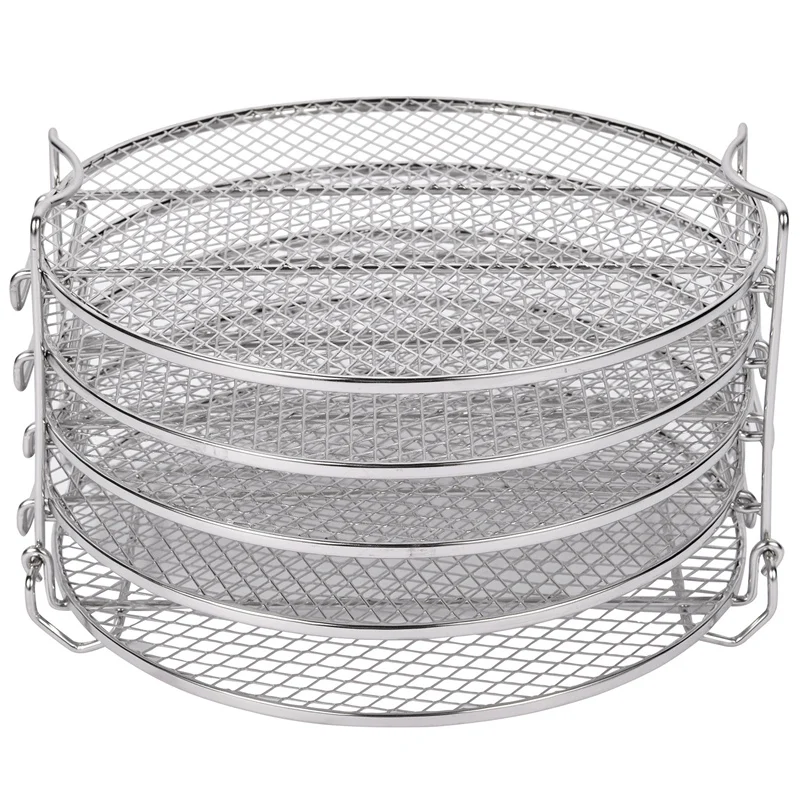 Dehydrator Rack For Ninja Foodi 6.5 & 8 Qt, Pot Duo Crisp 8 Qt. Stainless Steel 5 Stackable Layers