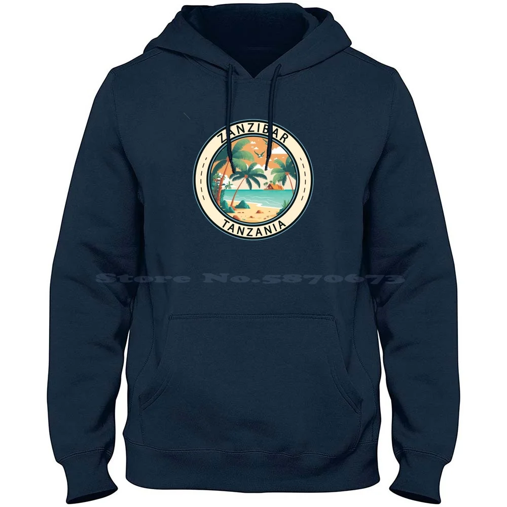 Zanzibar Tanzania Hut Badge 100% Cotton Hoodie T Shirt Zanzibar Beach Tanzania Tanzania Souvenir Tanzania Beach Zanzibar Beach