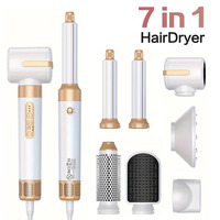7 in 1 Hot Air Styling Comb Automatic Curling Iron Hair Styling Set with Diffuser Ionic Brushless High Speed Hair Dryer