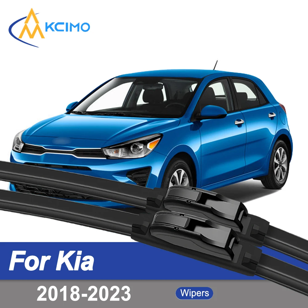 

Premium Rubber Durable Silent Windshield Wiper Blades 2pcs for Kia Rio YB SC 2018-2023 Global Tonic Front Wiper Blades Set