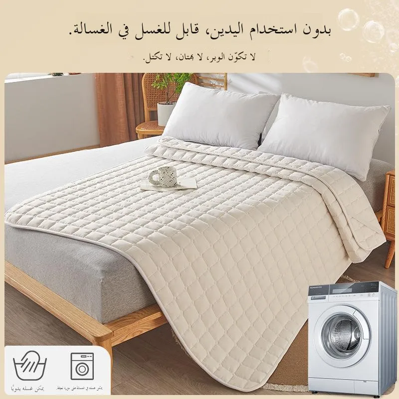 

Водонепроницаемый наматрасник из соевого волокна класса А для отелей и гостевых домов, защита от мочи, с вертикальными полосами