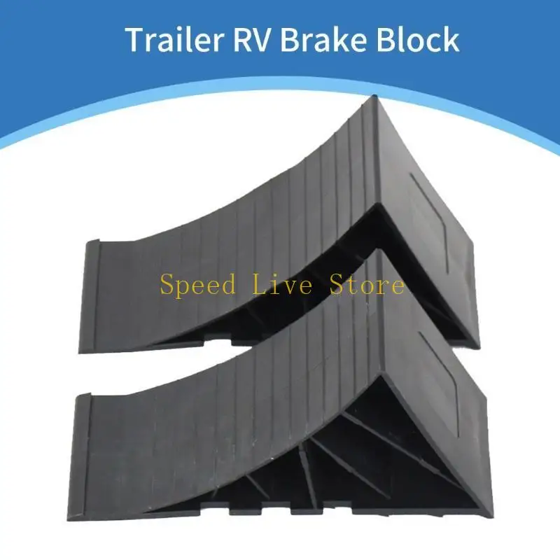 547C Wheel Stopper Control Truck Trailer Wheel Tire Chock Stop Block Wheel Chock Car Skid Resist Base Tire Support Pad Black
