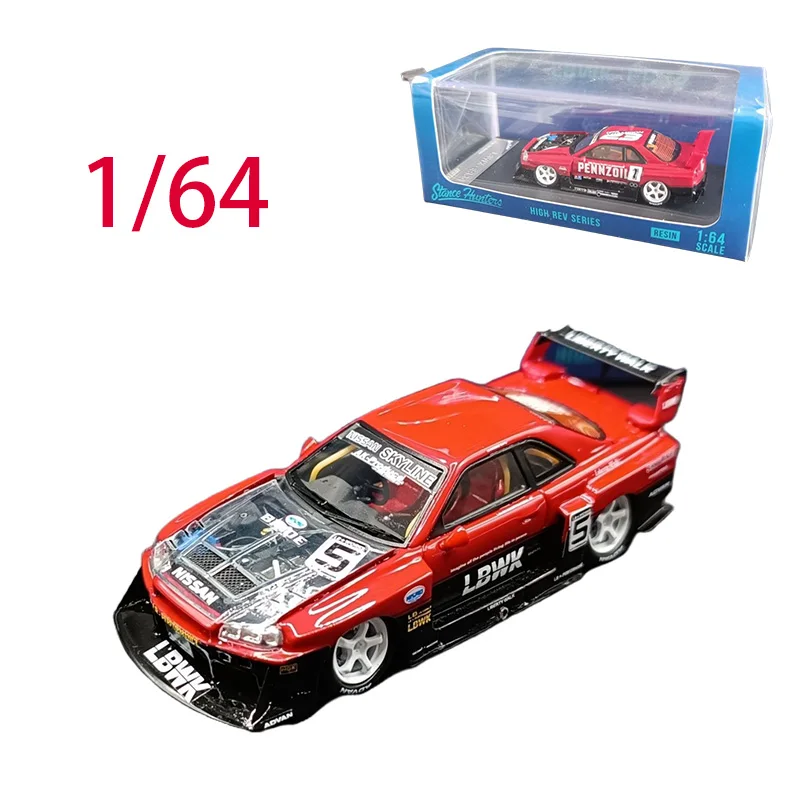 

SH Diecast 1/64 Scale Nissan Gtr ER34 Alloy Car Model Nissan Play Vehicle Toys for Boys Original Box