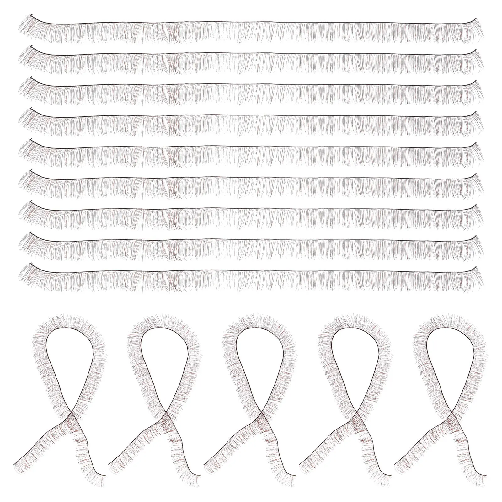 30 pçs cílios falsos longos grossos completo natural olhar macio flexível diy artesanato cílios acessórios cílios postiços