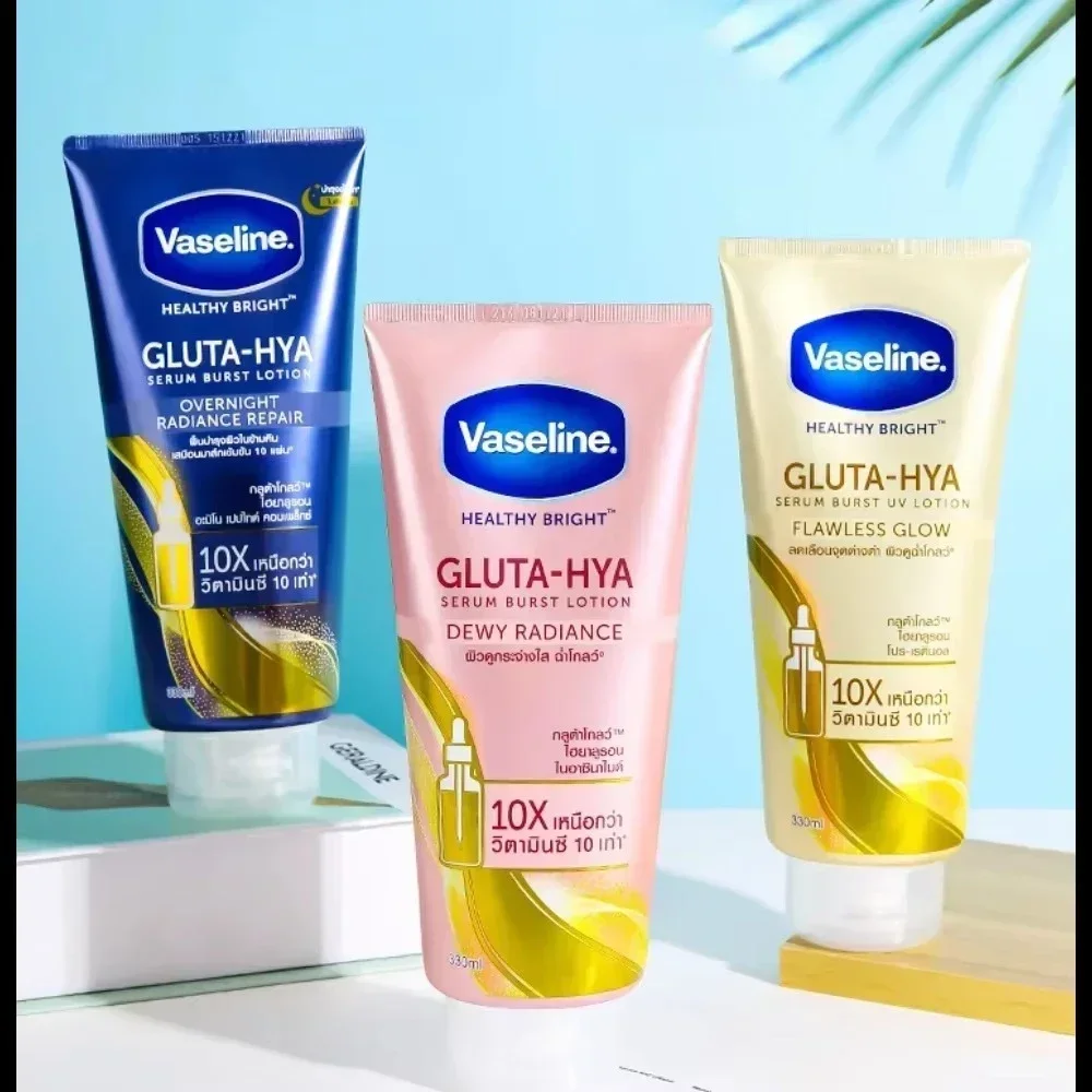 Vaseline Night Whitening Body Lotion 300ml Radiance Body Cream Whitening Rose Moisturizing Repairing Brightening Body Skin Care