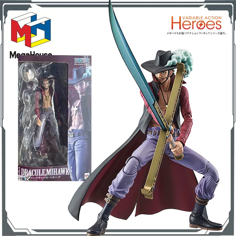 MegaHouse Original Variable Action Heroes Dracule Mihawk Anime Action Figures Toys for Boys Christmas Gift Collectible Model