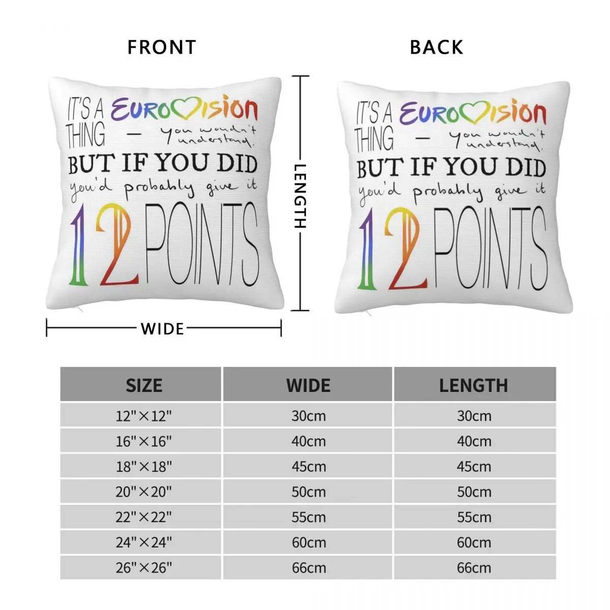 It's A Eurovision Thing Square Pillowcase Polyester Linen Velvet Pattern Zip Decorative Throw Pillow Case Room Cushion Case