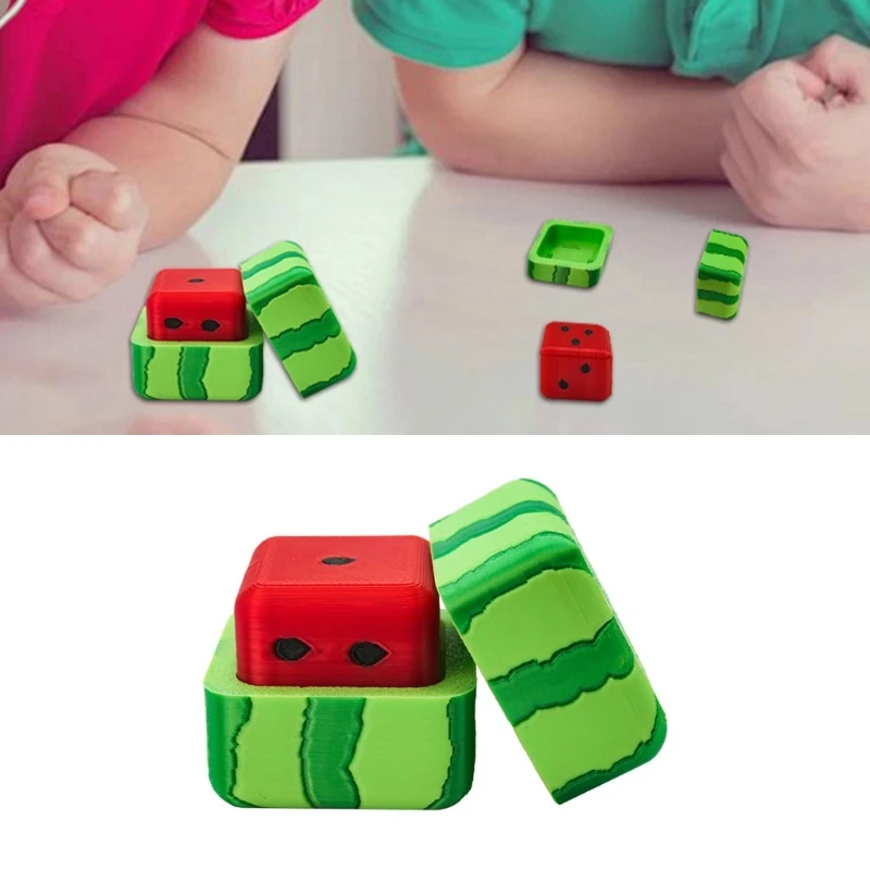 

Square Watermelon Dices Rounded Corner Portable Game Dices for Family Enjoyment
