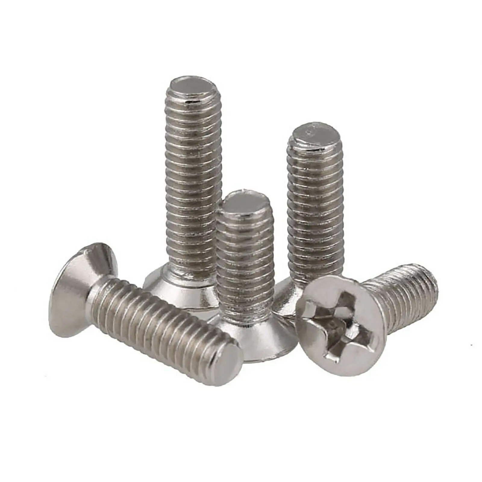 M1-M1.6 304 Stainless Steel Countersunk Head Phillips Screws  Flat Head Electronic Machine Screw Bolt Cross Recessed Screw Bolt