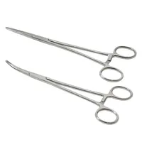 1pc Stainless Steel Hemostatic Forceps Surgical Forceps Tool Hemostat Locking Clamps Forceps Fishing Pliers Curved/Straight Tip