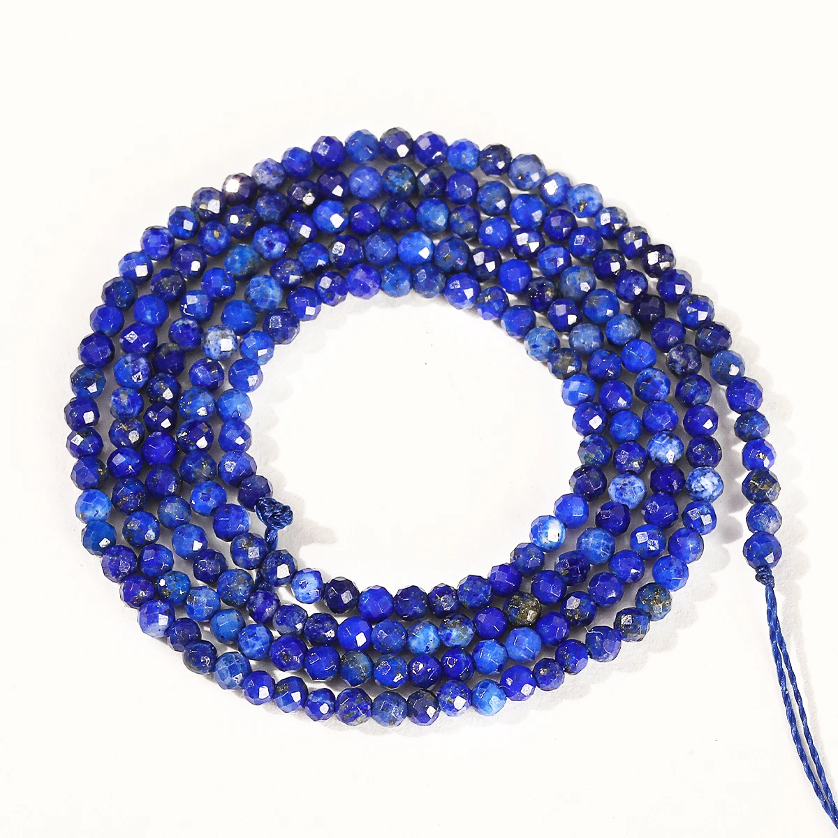 7A Quality Natural Stone Faceted Lapis Lazuli Small Bead Loose Spacer for Jewelry Making Diy Necklace Bracelet Accessory 15