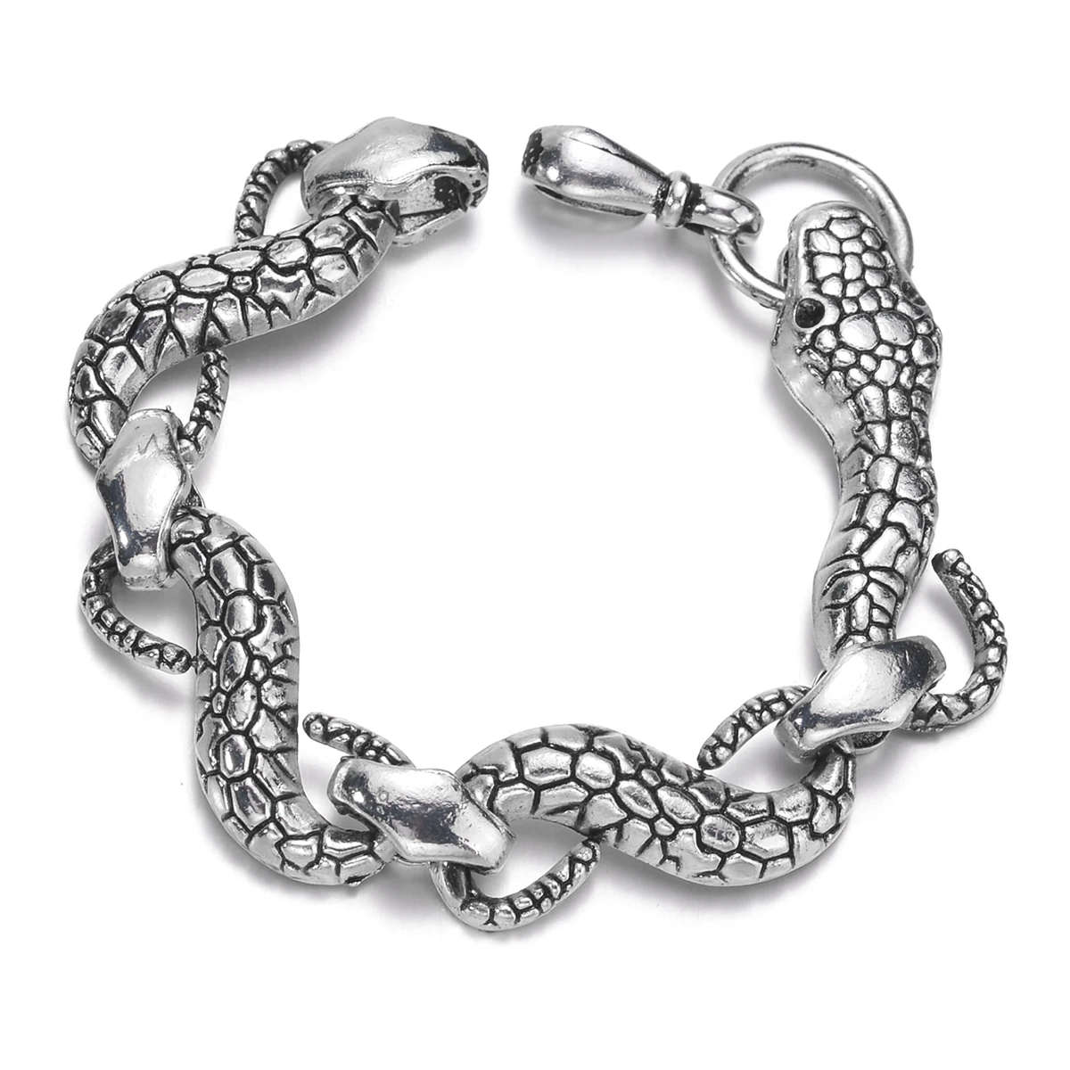 1pc High Quality Retro Bracelet Metal Snake Vintage Punk Bracelets & Bangle for Men Women Male Jewelry Gift