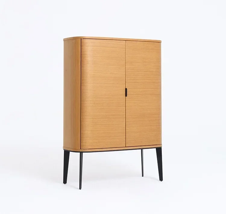 TTMid-Ancient Simple Wood Grain Sideboard Cabinet Post-Modern Light Luxury Minimalist Decorative Storage Cabinet